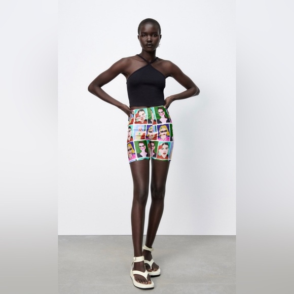 Zara x‎ Natacha Paschal bike shorts size small new - Picture 4 of 9